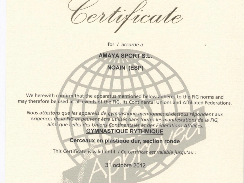 Aro de gimnasia rtmica de competicin Amaya. 82 cm (1)