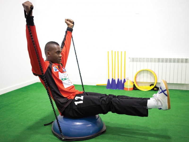 Semi esfera fitness con asas (2)